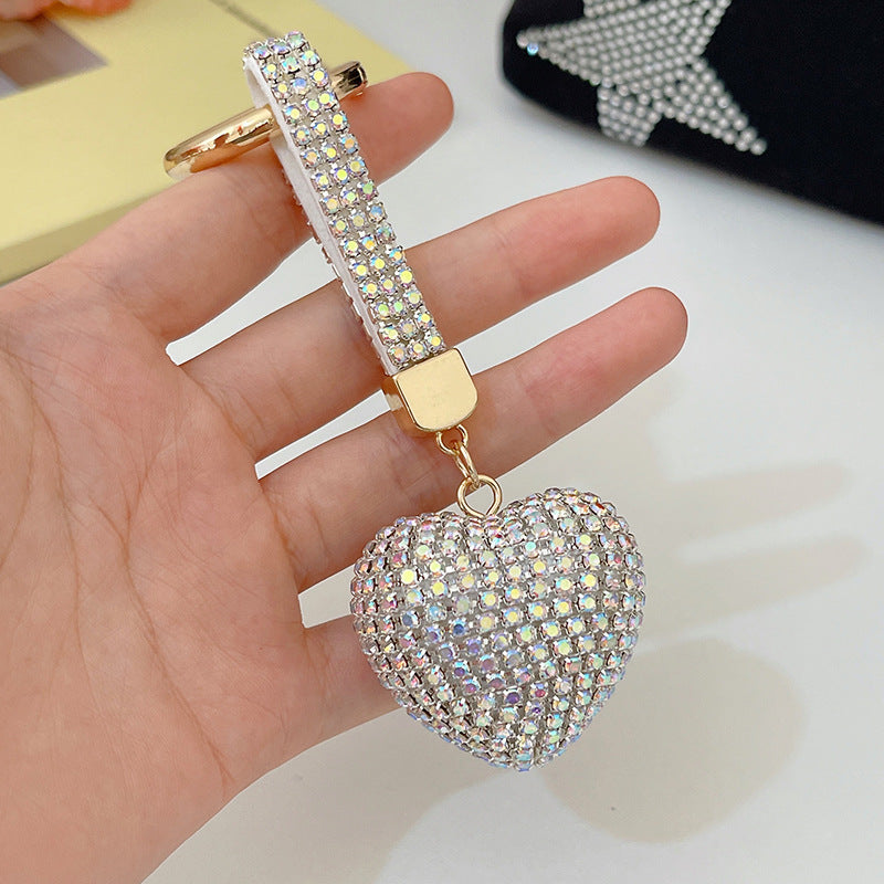 Wholesale Zinc Alloy Diamond Heart Keychain